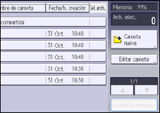 Ilustración de la pantalla panel de mandos