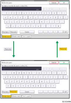 Ilustración de teclas