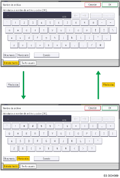 Ilustración de teclas