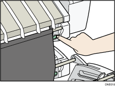 Ilustración de ubicación de entrada de papel