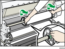 Ilustración de ubicación de entrada de papel con llamada numerada