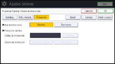 Ilustración de la pantalla panel de mandos