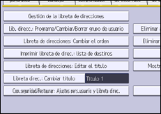 Ilustración de la pantalla panel de mandos
