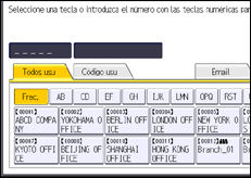 Ilustración de la pantalla panel de mandos
