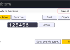 Ilustración de la pantalla panel de mandos