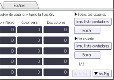 Ilustración de la pantalla panel de mandos
