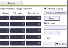 Ilustración de la pantalla panel de mandos