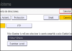 Ilustración de la pantalla panel de mandos