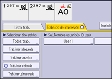 Ilustración de la pantalla panel de mandos