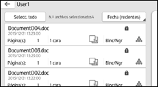 Ilustración de la pantalla del panel de mandos