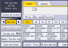 Ilustración de la pantalla panel de mandos