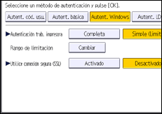 Ilustración de la pantalla panel de mandos