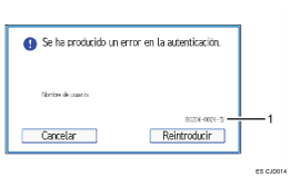 Ilustración con llamadas numeradas de la pantalla del panel de operaciones