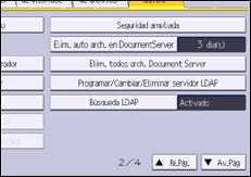 Ilustración de la pantalla panel de mandos