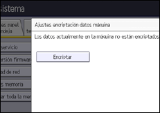 Ilustración de la pantalla panel de mandos