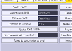 Ilustración de la pantalla panel de mandos