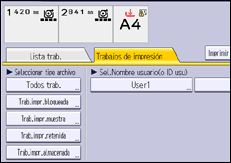Ilustración de la pantalla panel de mandos