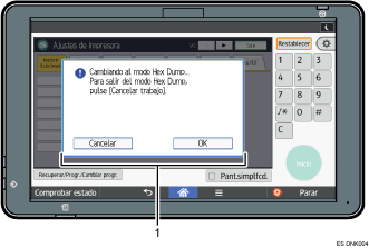 Ilustración del panel de mandos, ilustración con llamadas numeradas