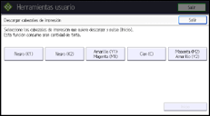 Ilustración de la pantalla panel de mandos