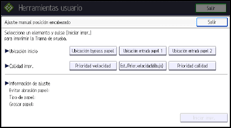 Ilustración de la pantalla panel de mandos