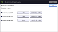 Ilustración de la pantalla panel de mandos