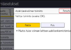 Käyttöpaneelin näyttö