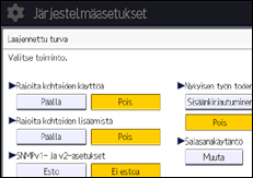 Käyttöpaneelin näyttö