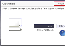 Illustration de l'écran du panneau de commande