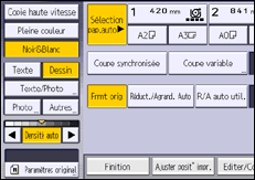 Illustration de l'écran du panneau de commande