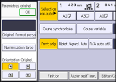 Illustration de l'écran du panneau de commande