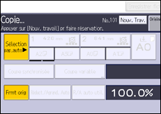 Illustration de l'écran du panneau de commande
