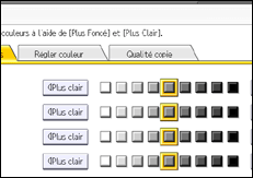 Illustration de l'écran du panneau de commande