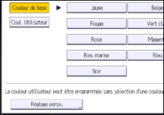 Illustration de l'écran du panneau de commande