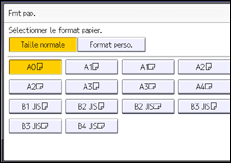 Illustration de l'écran du panneau de commande