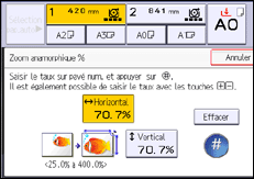 Illustration de l'écran du panneau de commande