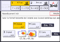Illustration de l'écran du panneau de commande