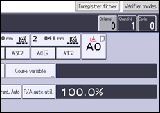 Illustration de l'écran du panneau de commande