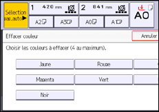 Illustration de l'écran du panneau de commande
