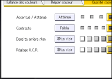 Illustration de l'écran du panneau de commande
