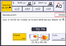 Illustration de l'écran du panneau de commande