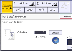 Illustration de l'écran du panneau de commande