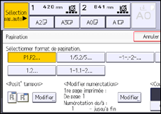 Illustration de l'écran du panneau de commande