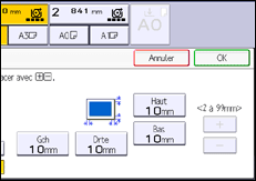 Illustration de l'écran du panneau de commande