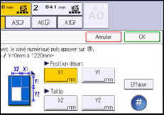 Illustration de l'écran du panneau de commande