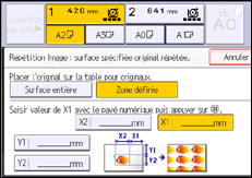 Illustration de l'écran du panneau de commande