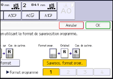 Illustration de l'écran du panneau de commande