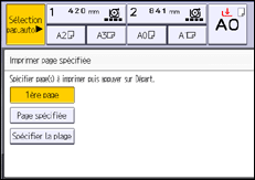 Illustration de l'écran du panneau de commande