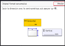 Illustration de l'écran du panneau de commande