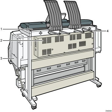 Illustration de l'unité principale avec numérotation