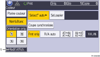 Illustration numérotée du panneau de commande